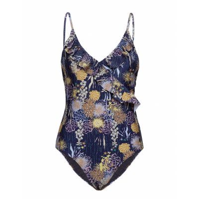 Sealife Frill Swimsuit Baddräkt Badkläder Blå Becksöndergaard