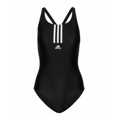 Sh3.Ro Mid 3-Stripes Swimsuit W Baddräkt Badkläder Svart Adidas Performance