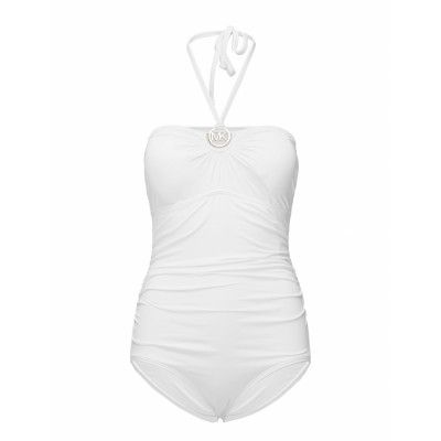 Shirred 1pcs Baddräkt Badkläder Vit Michael Kors Swimwear