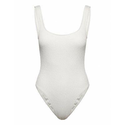Gina Tricot Shirred Swimsuit Vit