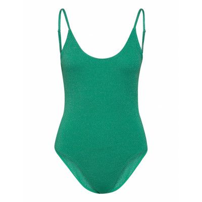 Shobi Bara Swimsuit Baddräkt Badkläder Grön Becksöndergaard