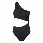 Shoulder Cutout Swimsuit Baddräkt Badkläder Svart AIM'N