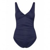 Panos Emporio Simi Solid Swimsuit Recycled Marinblå