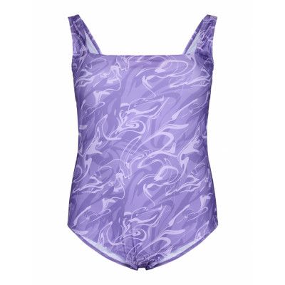 Smia, Hl, Swimsuit, Aop Baddräkt Badkläder Purple Zizzi