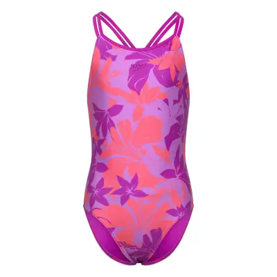 Speedo Girls Printed Twinstrap Lila