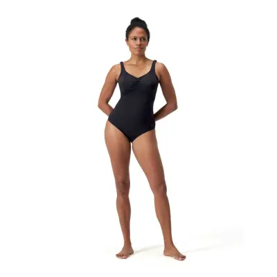 Speedo Solid Aquanite Swimsuit - Black - 40