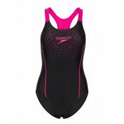 Speedo Sports Logo Medalist Af Black/Pink 32 Baddräkt Badkläder Svart Speedo