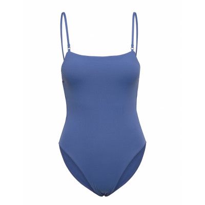 Square Neck Maillot Baddräkt Badkläder Blå Seafolly