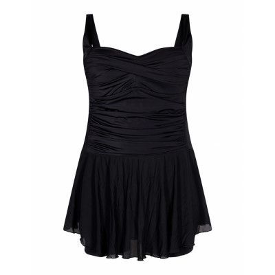 Staylor, Mesh Swimdress, Soli Baddräkt Badkläder Svart Zizzi