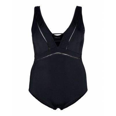 Stiffany, Swimsuit, Solid Baddräkt Badkläder Svart Zizzi