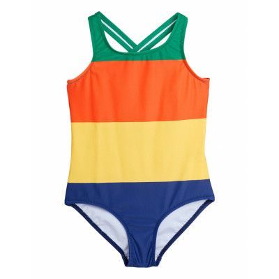 Mini Rodini Stripe Aop Swimsuit Multi/patterned