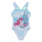 Swimsuit 1 Pcs Baddräkt Badkläder Blå Princesses