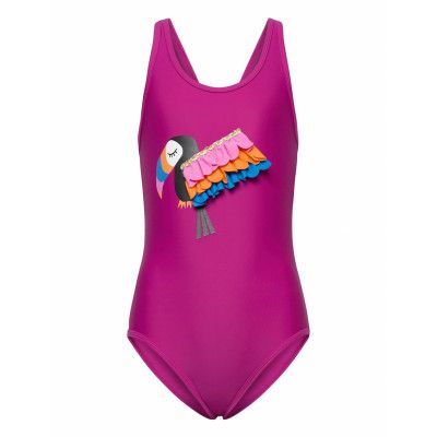 Swimsuit Baddräkt Badkläder Rosa Color Kids