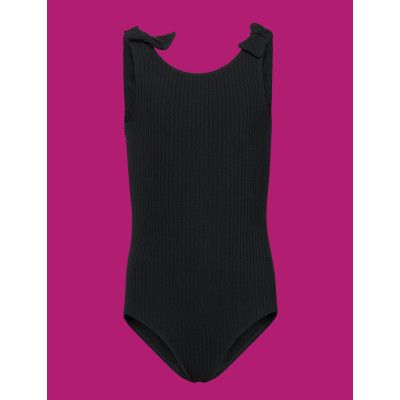 Swimsuit Bg Rib With Knots Baddräkt Badkläder Svart Lindex