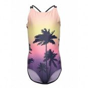 Swimsuit Bg Sunset Surf Palm Baddräkt Badkläder Multi/mönstrad Lindex