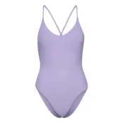 Swimsuit Bonnie Crepe Baddräkt Badkläder Lila Lindex