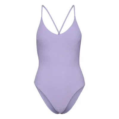 Swimsuit Bonnie Crepe Baddräkt Badkläder Lila Lindex