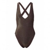 Lindex Swimsuit Ciara Lurex Brun