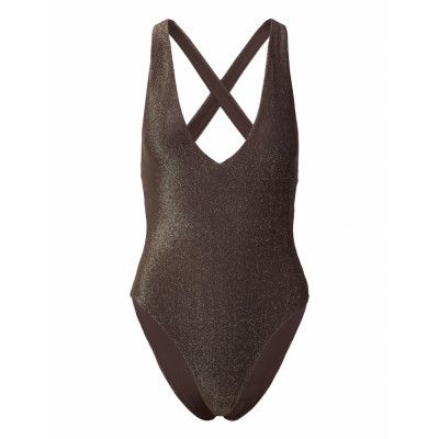 Lindex Swimsuit Ciara Lurex Brun