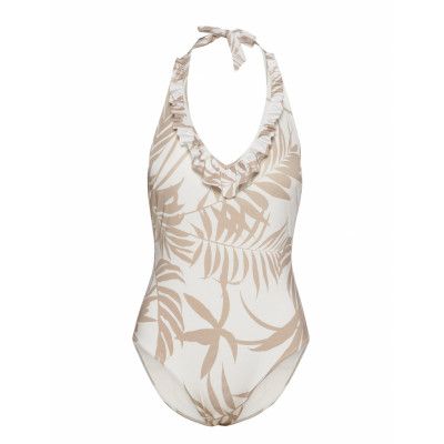 Swimsuit Janine Swimsuit Halte Baddräkt Badkläder Vit Lindex