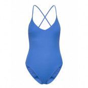Swimsuit Naila Rib Baddräkt Badkläder Blue Lindex