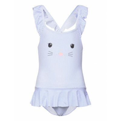 Swimsuit Sg Stripe Face Baddräkt Badkläder Blå Lindex