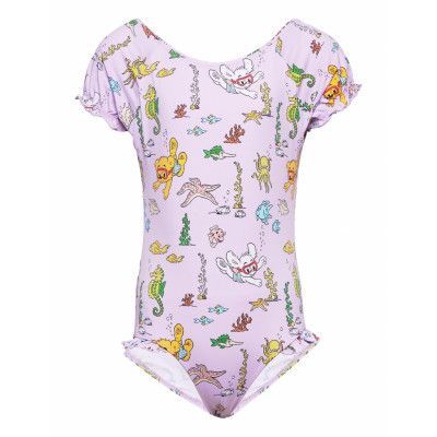 Swimsuit Short Sleave Bamse Un Baddräkt Badkläder Multi/mönstrad Lindex