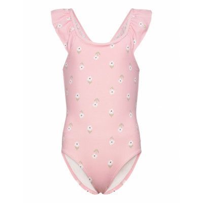 Lindex Swimsuit Straps With Flounce Rosa