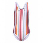 Color Kids Swimsuit W. Bow, Aop Multi/patterned