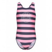 Color Kids Swimsuit W. Chestprint, Aop Multi/patterned