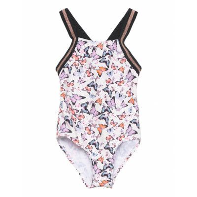 Color Kids Swimsuit W Elastic Straps, Aop Multi/patterned