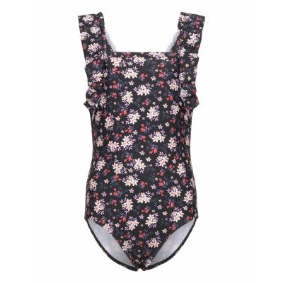 Color Kids Swimsuit W. Frills, Aop Multi/patterned