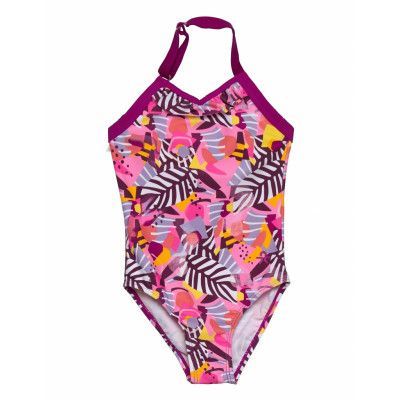 Swimsuit W. Headband Baddräkt Badkläder Multi/mönstrad Color Kids