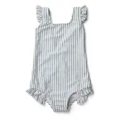 Tanna Swimsuit Seersucker Baddräkt Badkläder Vit Liewood