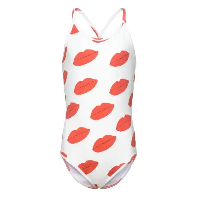 THE ANIMALS OBSERVATORY Octopus Kid Swimsuit White The Animals Röd