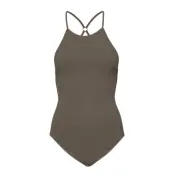 Tie-Back Swimsuit Baddräkt Badkläder Grön Filippa K Soft Sport