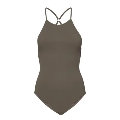 Tie-Back Swimsuit Baddräkt Badkläder Grön Filippa K Soft Sport