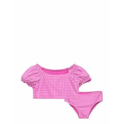 Toddler Recycled Gingham Swim Two-Piece Bikini Rosa GAP