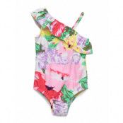Toddler Ruffle Floral Swim -Piece Baddräkt Badkläder Multi/mönstrad GAP