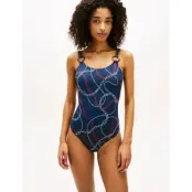Tommy Hilfiger Scoop Back Op Print (Ext) - Navy - S