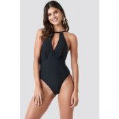 Trendyol Double Breasted Collar Swimsuit - Black