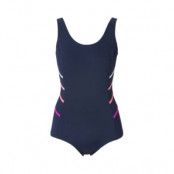 Trofe Swimsuit With Bust Lining And Stripes * Fri Frakt *