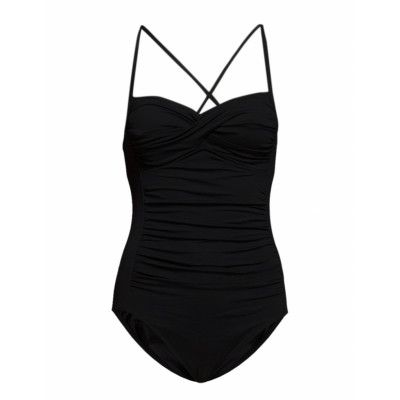 Twist Halter Maillot Baddräkt Badkläder Svart Seafolly
