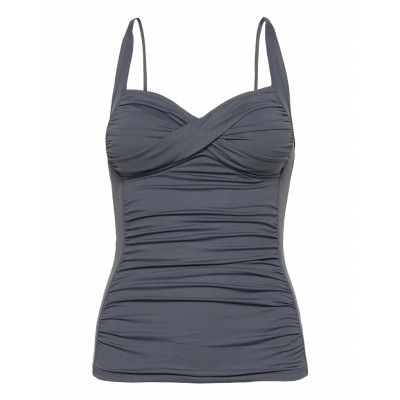 Twist Halter Singlet Tankini Baddräkt Grå Seafolly