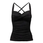 Twist Halter Singlet Tankini Baddräkt Svart Seafolly
