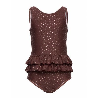 Uv Swimsuit Gold Baddräkt Badkläder Brun Melton