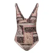 ""V"" Neck Maillot Baddräkt Badkläder Rosa Seafolly