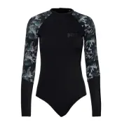 W Bodysuit Rashguard Baddräkt Badkläder Svart Helly Hansen