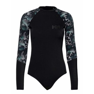 W Bodysuit Rashguard Baddräkt Badkläder Svart Helly Hansen
