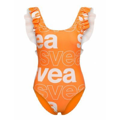 Svea W. Ruffle Swimsuit Orange